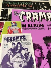 Lot(4) of Original The Cramps Promo/concert Posters(RARE)