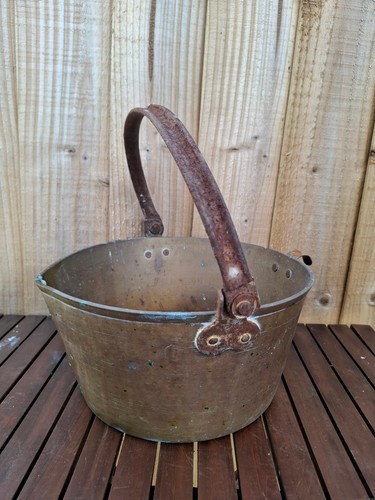 Antique vintage brass pan - vintage,