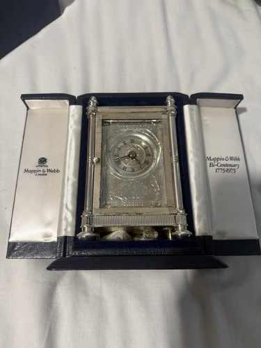Mappin and webb carriage clock - and,