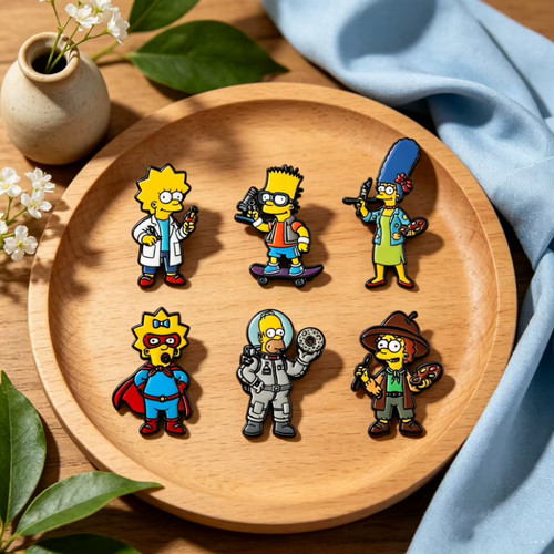 6pc the simpsons enamel pin - 6pc,