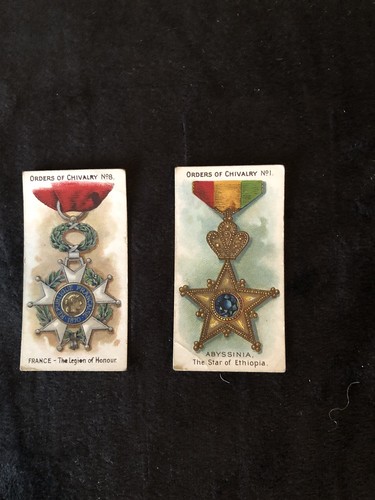 Cigarette cards orders of - orders,