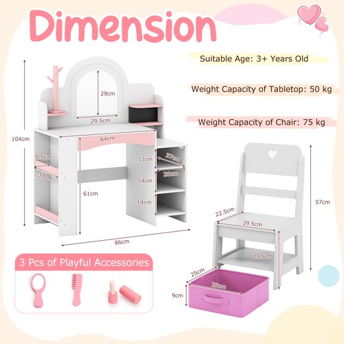 Pretend play makeup table kids - play,