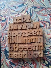 WOODEN Letterpress Lower Case PRINTING BLOCKS 2.8cm High. Choose Your Letter.