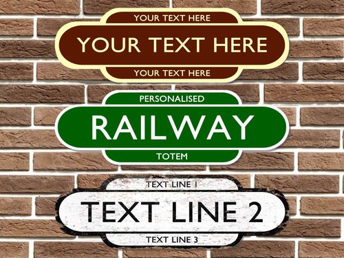 Personalised railway totem - personalised,