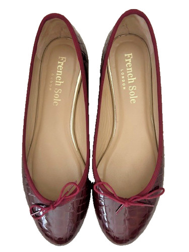 French sole burgundy patent