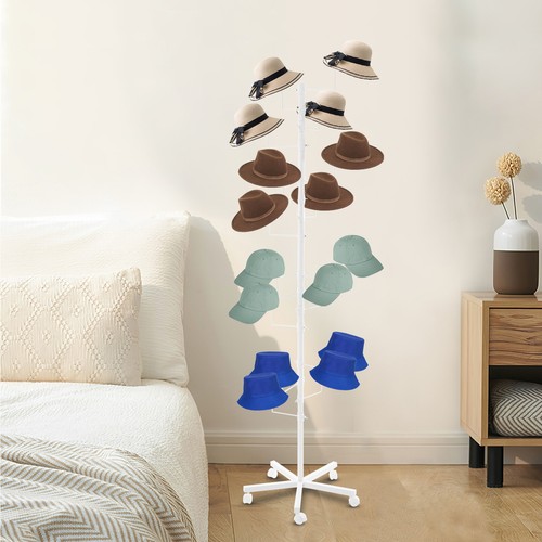 Hooks white hat rack free - hat,