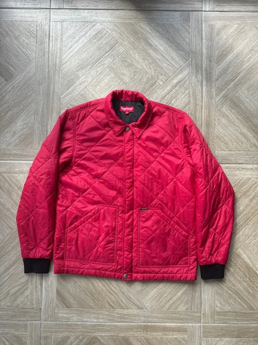 Supreme quilted jacket red - supreme,