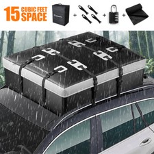 15 Cubic Roof Rack Top Cargo Carrier Storage Bag Luggage 600D Waterproof For Car