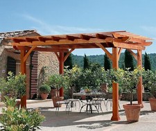 12x10 Mirador Outdoor Wood Pergola, Cedar Wood Gazebo with Durability, Stability