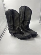 Loblan Genuine Leather Cowboy Boots with Buckle UK Size 10.5 