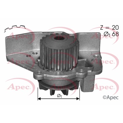 Apec water pump for peugeot - water,