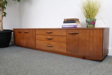 Avalon-Style Mid-Century Low Teak Sideboard – Unusually Low Profile Design, MCM