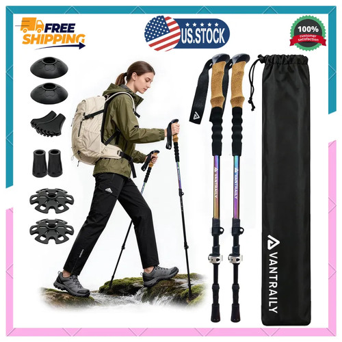 Carbon fiber trekking poles - carbon,