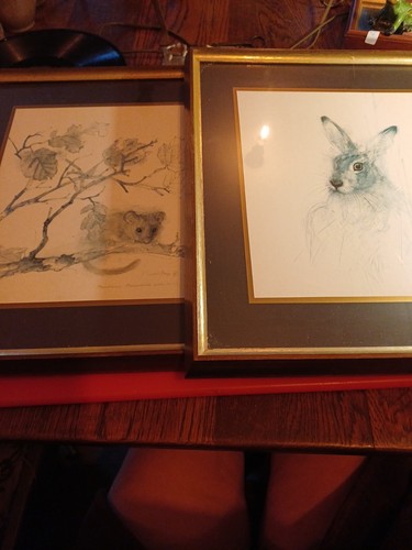 Vintage framed watercolor