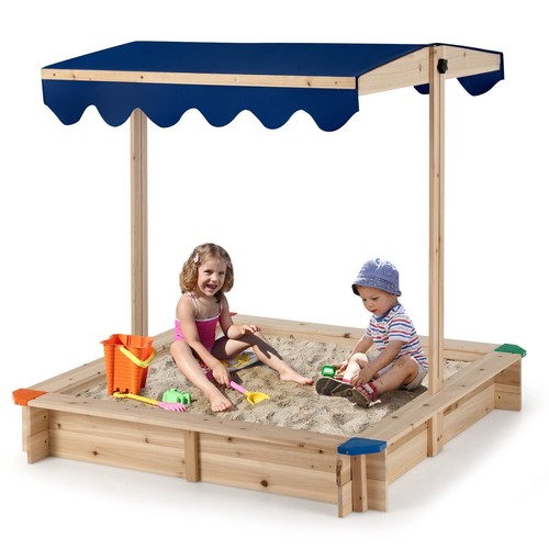 Kids wooden sandbox outdoor - kids,