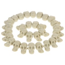  50 Pcs Halloween Ornaments Skull Mini Skulls for Crafts Plastic Heads
