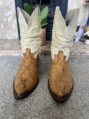 Men snake skin boots - snake,