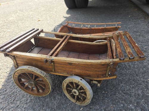 Vintage wooden cart wagon - vintage,