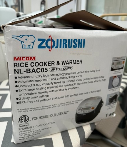 Zojirushi rice cooker - cooker, nl-bac05
