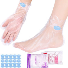 Selftek 200Pcs Paraffin Wax Bath Liners Disposable Plastic Hand and Foot Bags 
