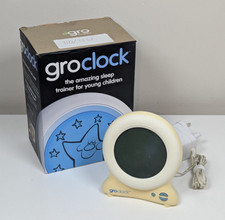 GroClock Sleep Trainer Wake Timer - GroClock & Power Supply -Is Yellowing! Boxed