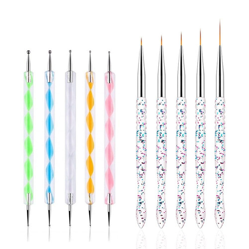 Nail dotting tools pcs - 10, kit