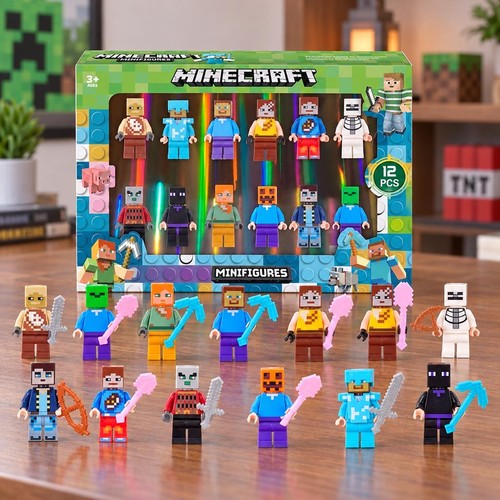 12x minecraft figure pack - 12x,