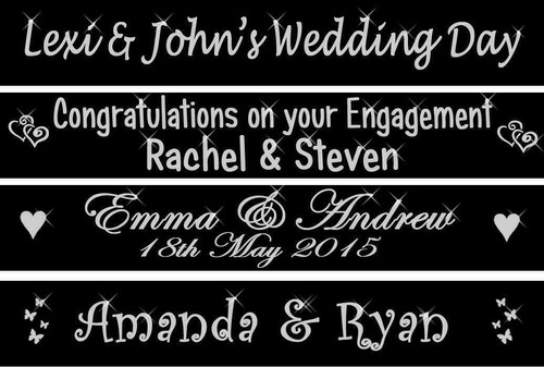 Black personalised wedding - black,