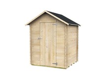 Casetta in Legno da Giardino 146x130 cm Block House 16 mm Resistente per Esterno