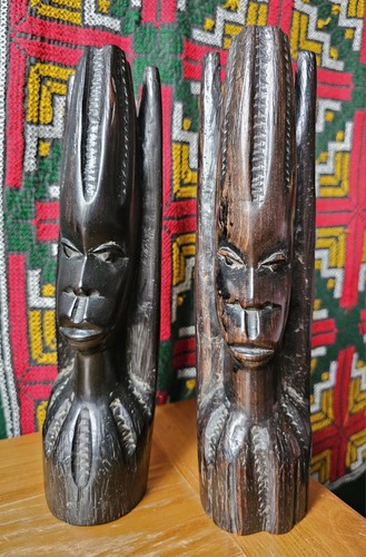 Vintage pair african head - vintage,