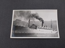 Ocean liner postcard. MS