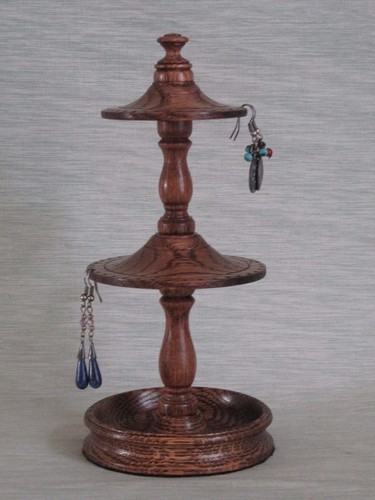 Wooden double earring - wooden,