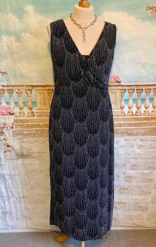 Black silver gatsby dress - black,