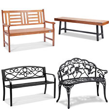 VEVOR Outdoor Bench 48/50/63/46/38.8in Garden Bench Park Patio Yard Porch Bench