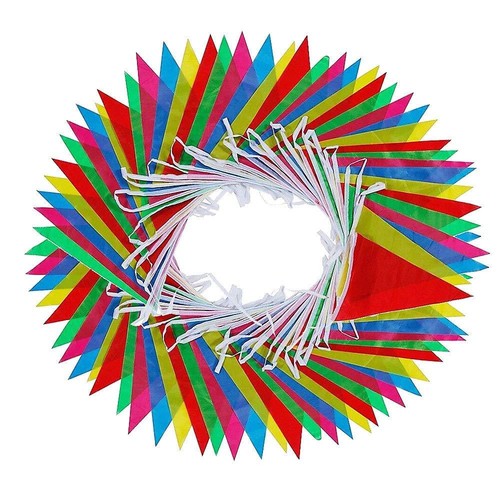50m bunting 100 flags multi - bunting,