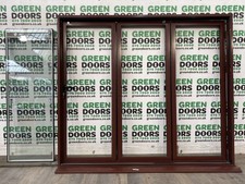 ALUMINIUM BIFOLDING DOORS BLINDS FOLDING BIFOLDS BROWN DOUBLE GLAZED SLIDING