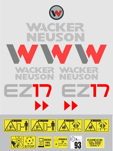 Decal sticker set for wacker - set, for: