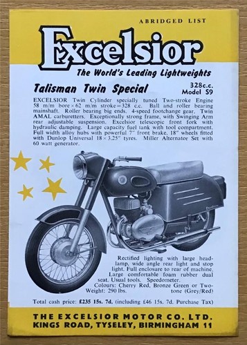 Excelsior motorcycles abridged - excelsior,