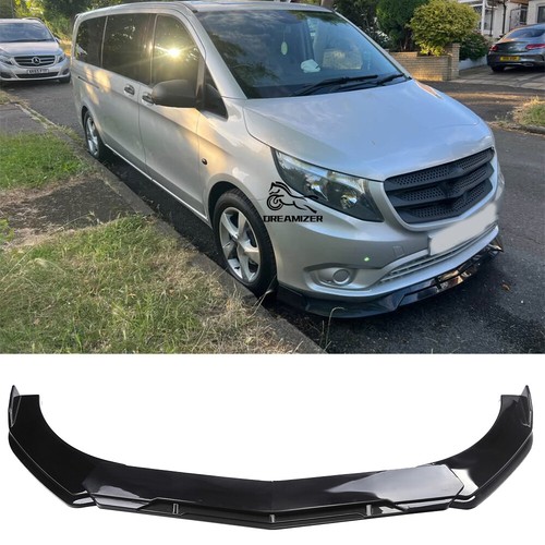 Gloss black front bumper - front, lip