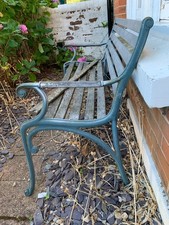 Cast iron metal & wood bench