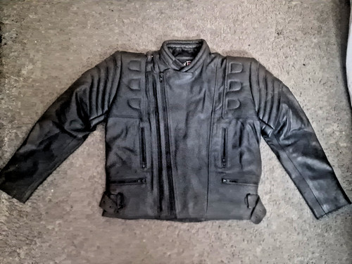 Black motorcycle cowhide - black,