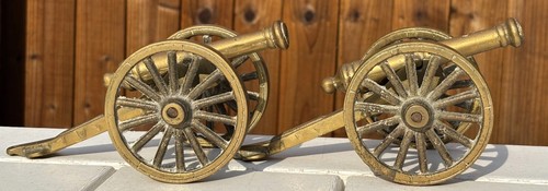 Brass artillery cannon pair - artillery, cannon-pair