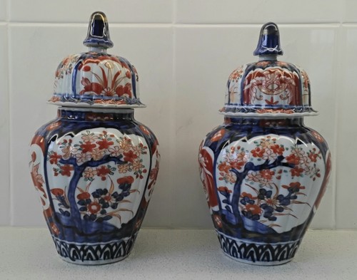 Pair imari vases with - pair,