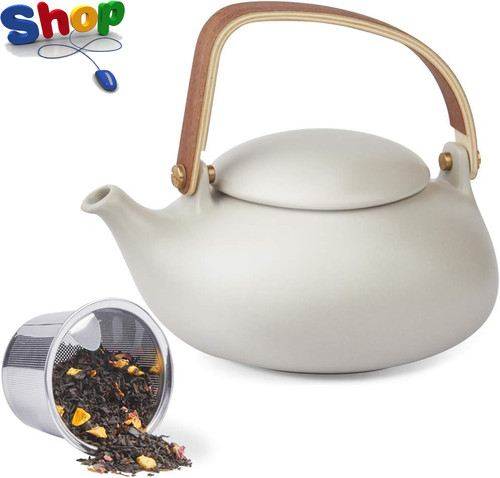 Ceramic infuser teapot - ceramic,