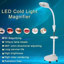 LED beauty salon cold light lamp adjustable 8X magnifying floor lamp broken