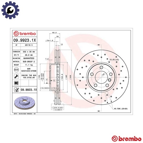 Brake disc 9923 1x for - brake,