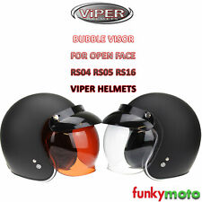 REPLACEMENT VISOR FOR OPEN FACE HELMET  AMBER CLEAR  BUBBLE