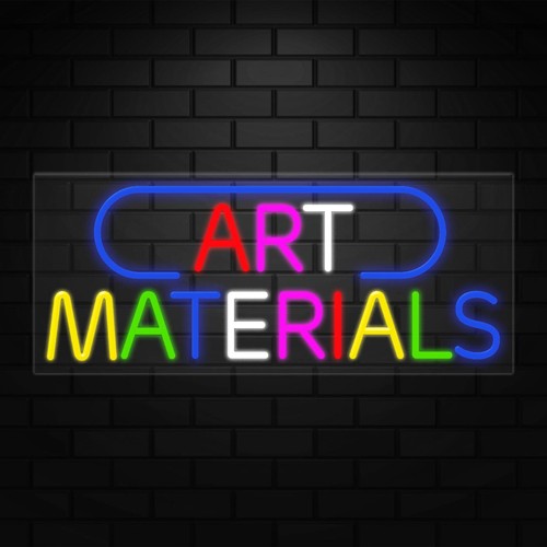 Art materials sign - materials,