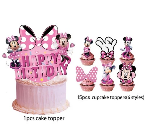 16pcs minnie mouse cake - 16pcs,