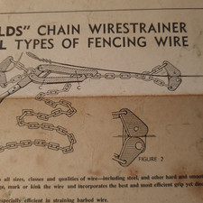 Vintage Donald’s Chain Wire Strainer Instruction Sheet – Australia Fencing Tool